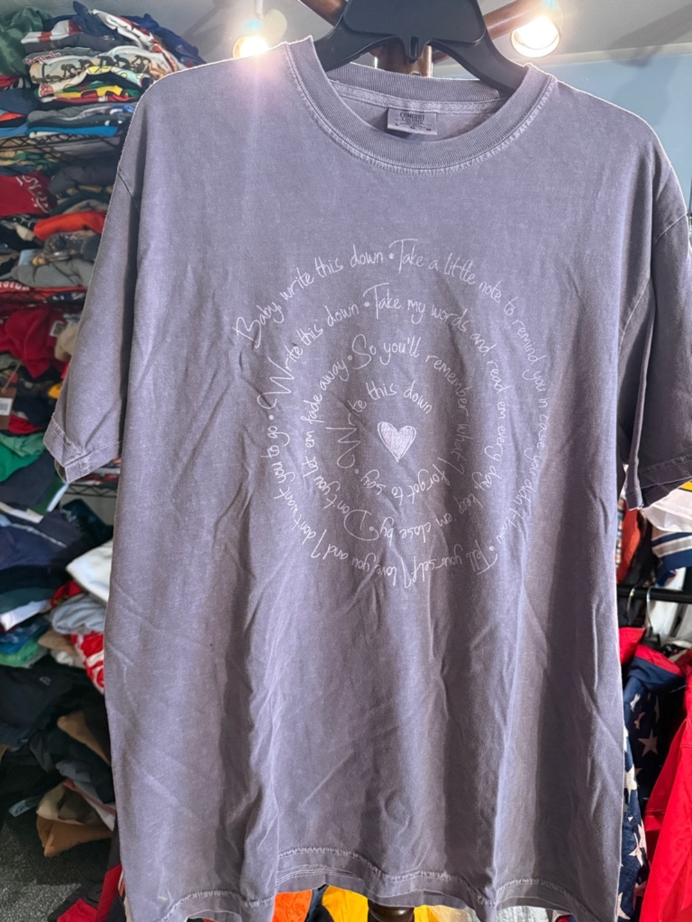 George Strait Purple Graphic Tee - Comfort Colors - Picture 3 of 4